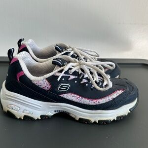 Skechers D'Lites Sneakers Women's‎ 7.5 Navy Blue Purple